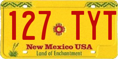 NM license plate 127TYT