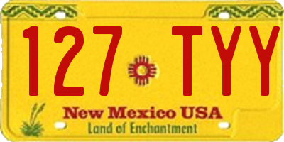 NM license plate 127TYY