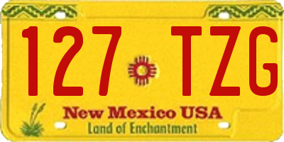 NM license plate 127TZG