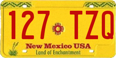 NM license plate 127TZQ