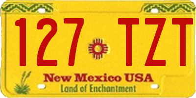 NM license plate 127TZT