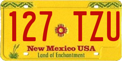 NM license plate 127TZU