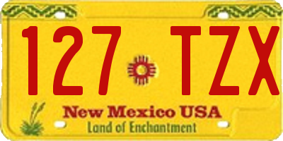 NM license plate 127TZX