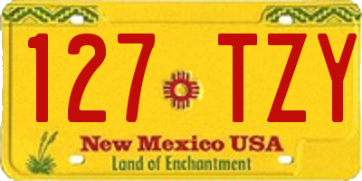 NM license plate 127TZY