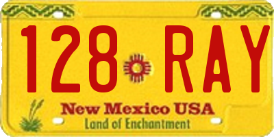 NM license plate 128RAY