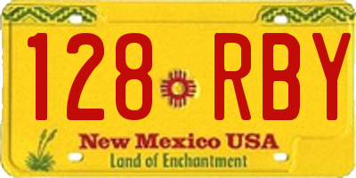 NM license plate 128RBY