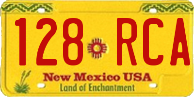 NM license plate 128RCA