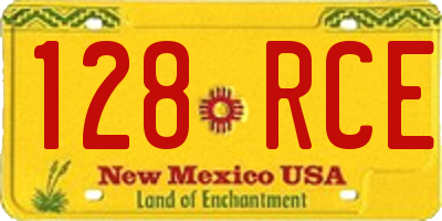 NM license plate 128RCE