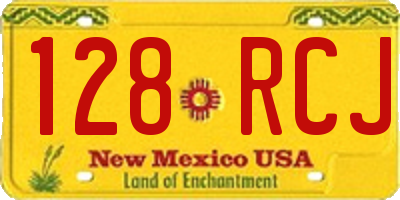 NM license plate 128RCJ