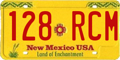 NM license plate 128RCM