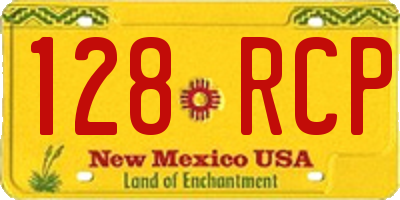 NM license plate 128RCP