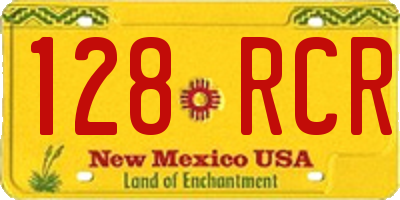 NM license plate 128RCR