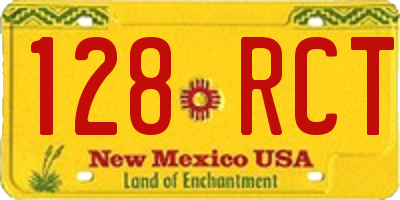 NM license plate 128RCT