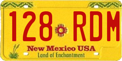 NM license plate 128RDM