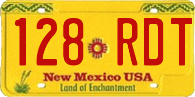 NM license plate 128RDT