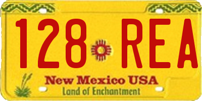 NM license plate 128REA