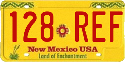 NM license plate 128REF