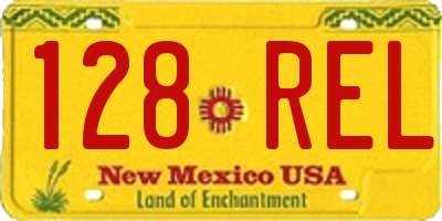 NM license plate 128REL
