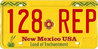 NM license plate 128REP