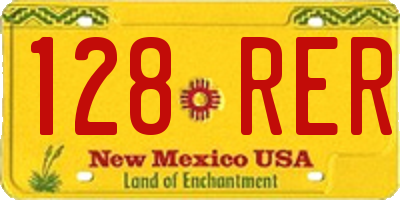 NM license plate 128RER