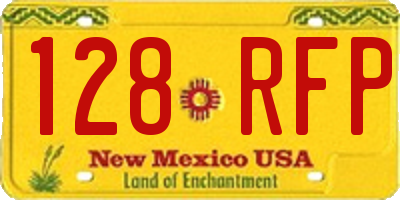 NM license plate 128RFP
