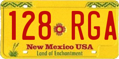 NM license plate 128RGA