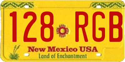 NM license plate 128RGB