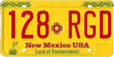 NM license plate 128RGD