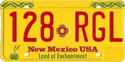 NM license plate 128RGL