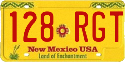 NM license plate 128RGT