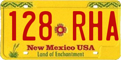 NM license plate 128RHA