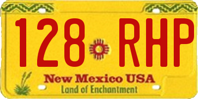 NM license plate 128RHP