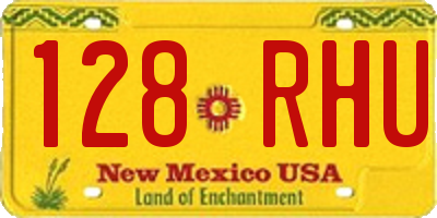 NM license plate 128RHU