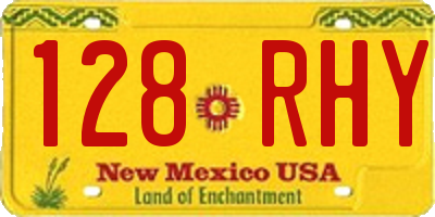 NM license plate 128RHY