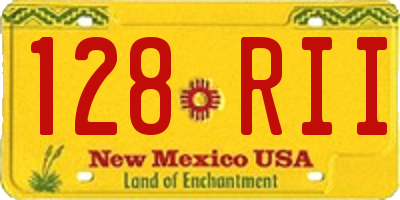 NM license plate 128RII