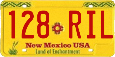 NM license plate 128RIL