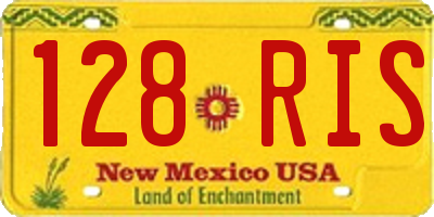 NM license plate 128RIS