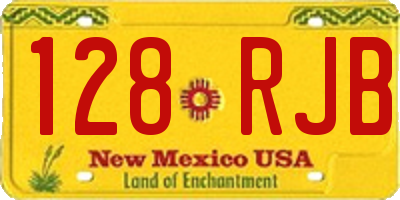 NM license plate 128RJB