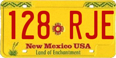 NM license plate 128RJE