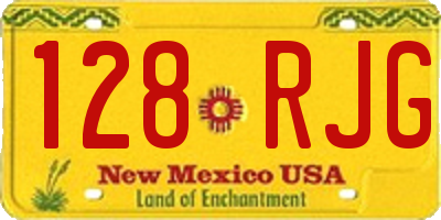 NM license plate 128RJG