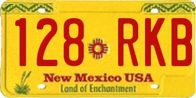 NM license plate 128RKB