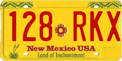 NM license plate 128RKX
