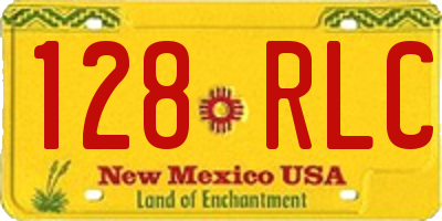 NM license plate 128RLC
