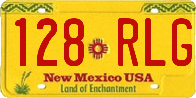 NM license plate 128RLG