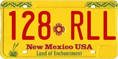NM license plate 128RLL