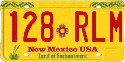 NM license plate 128RLM