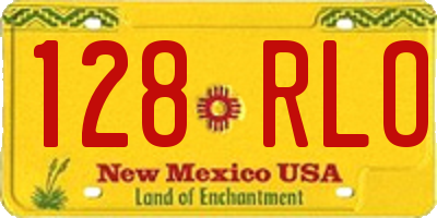 NM license plate 128RLO