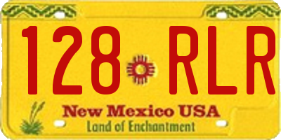 NM license plate 128RLR