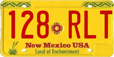 NM license plate 128RLT