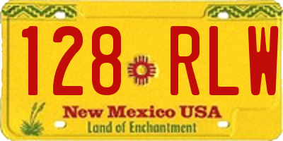 NM license plate 128RLW
